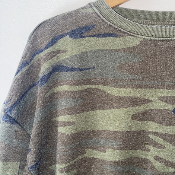 Z Supply Camo Cropped Crewneck Sweatshirt - Picture 4 of 6